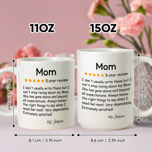 Personalized five-star mug with name, ideal gift for Mother's Day