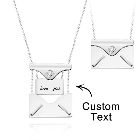 Personalized necklace engraved with a secret message