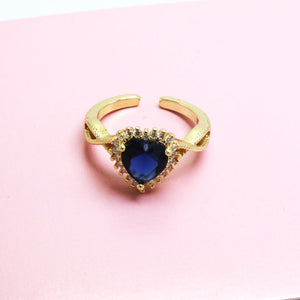 Heart Diamond Open Ring