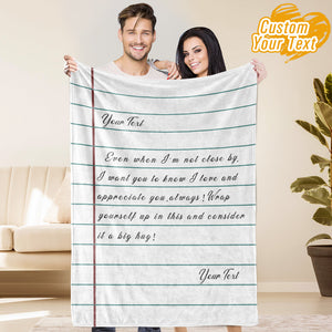 Custom Love Letter Blanket