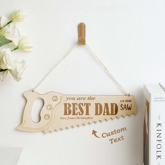 Personalized engraved saw, a creative gift for the best dad