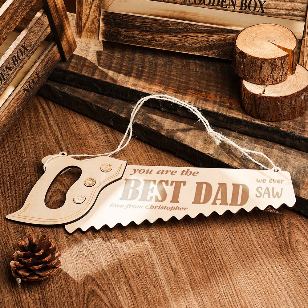 Scie gravée personnalisée, cadeau créatif pour le meilleur papa