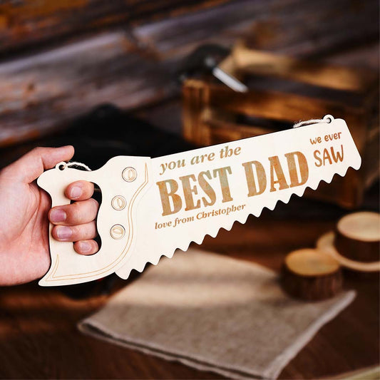 Personalized engraved saw, a creative gift for the best dad