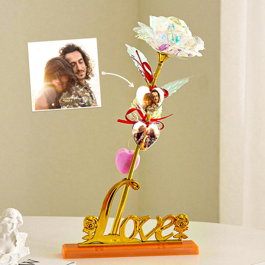 Custom artificial Galaxy Rose with photo