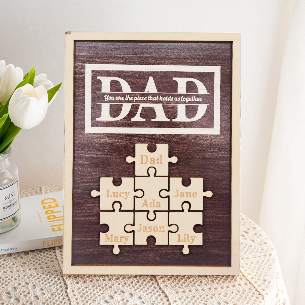 Plaque puzzle personnalisée pour papa