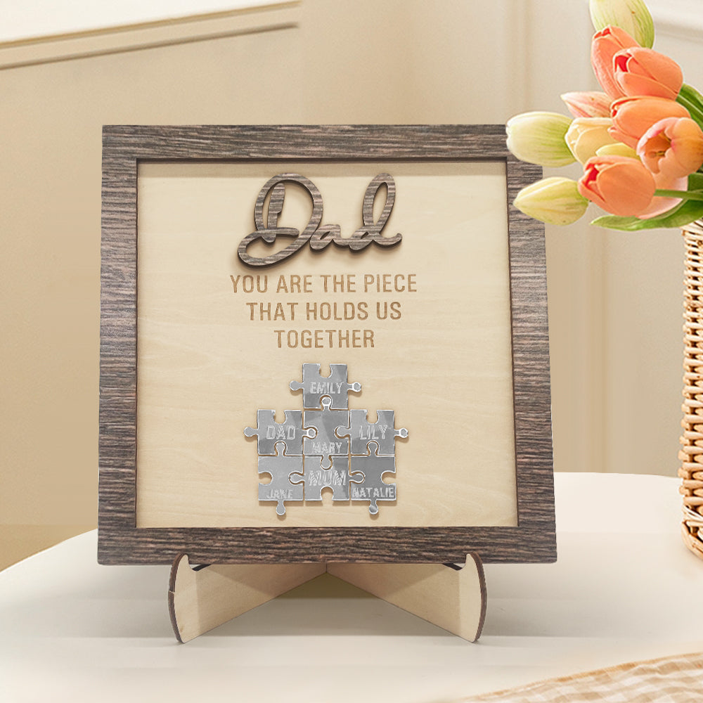 Plaque puzzle personnalisée pour papa