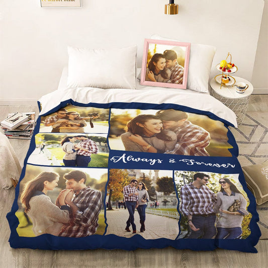 Personalized duvet cover with photo collage