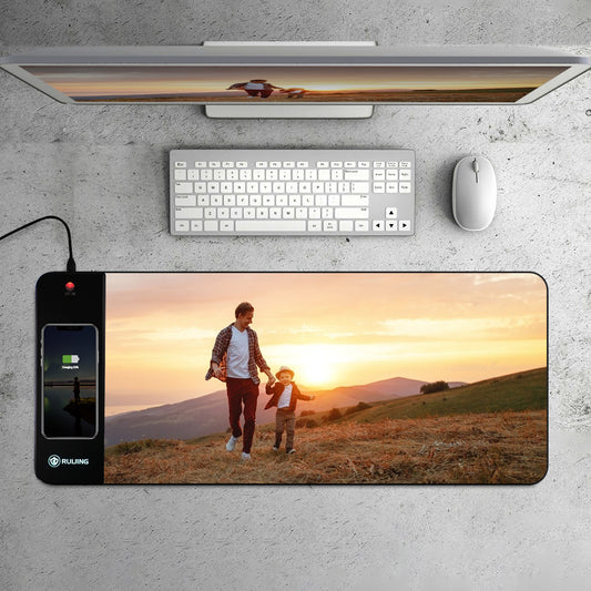 Custom LED gaming mouse pads with optional wireless charging (RGB)