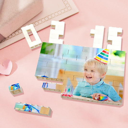Personalized photo brick puzzle for children