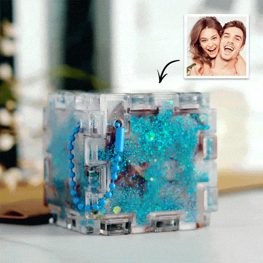 Personalized Photo Magic Cube Keychain