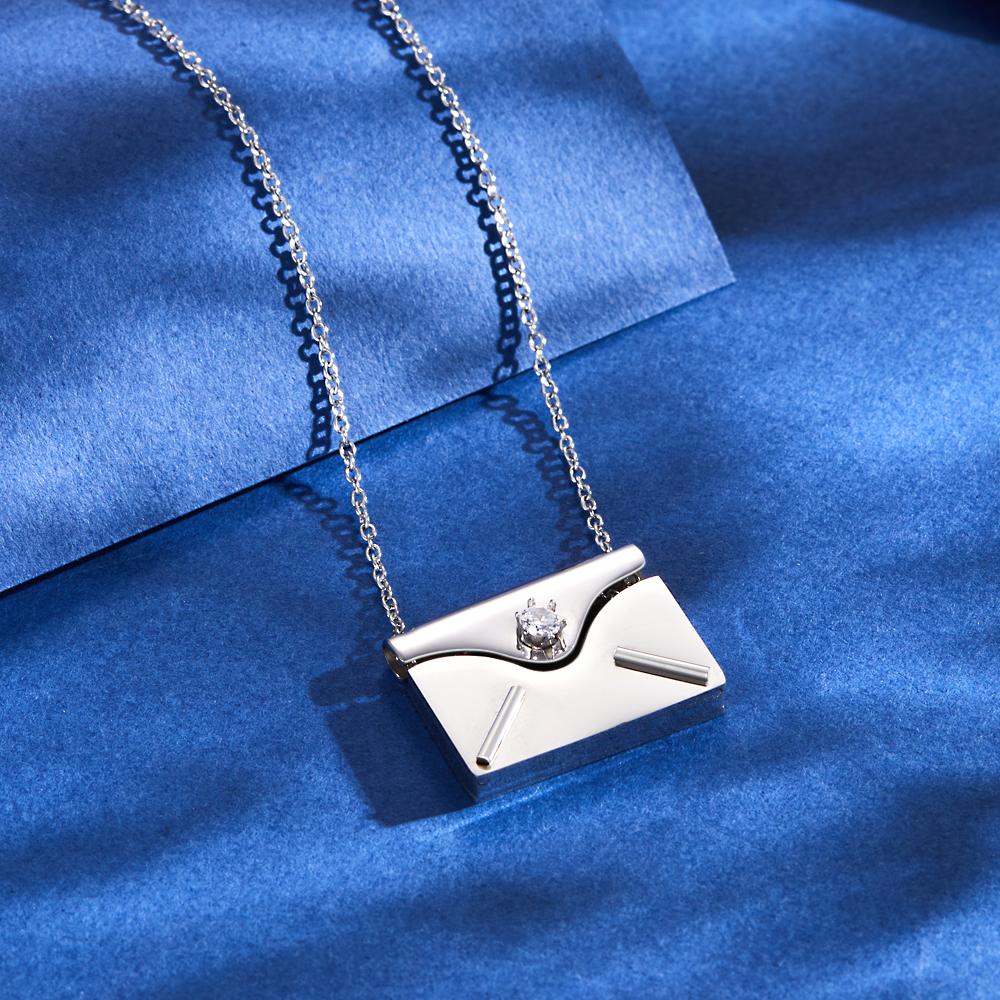 Personalized necklace engraved with a secret message