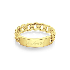 Men's Personalized Ring Custom Message Ring