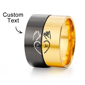 Custom Engraved Rings Matching Rings for Couples Gifts