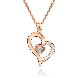 Photo Projection Necklace With Eternal Flower Jewelry Box - 2 Colors