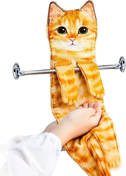 Decorative hanging towels with cute cats - Soft and fun towels