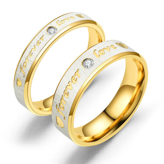 Matching wedding bands for couples, in stainless steel