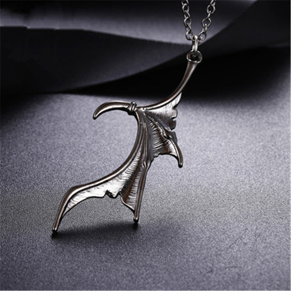 Colliers assortis personnalisés pour couples, motif ailes de diable