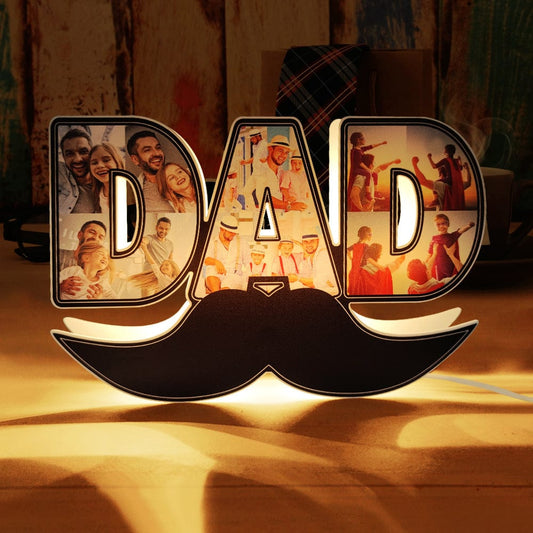 Personalized photo lamp for dad