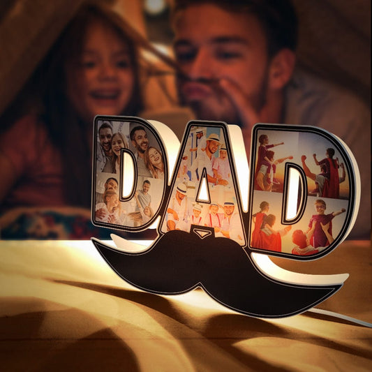 Personalized photo lamp for dad