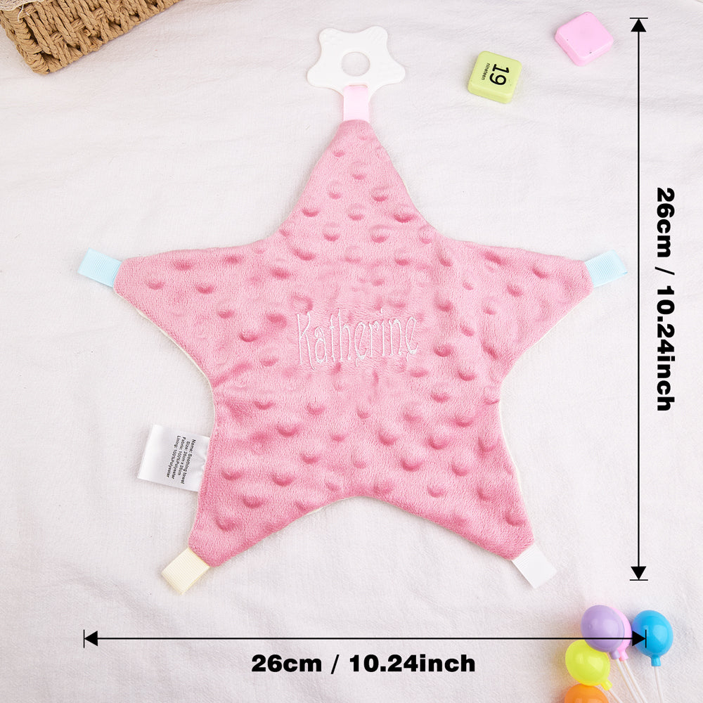 Serviette apaisante personnalisée avec prénom brodé pour bébé