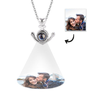 Personalized Anchor Projection Necklace 925 Sterling Silver