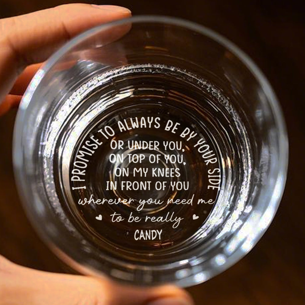 Verre à whisky personnalisé « Je promets d'être toujours à tes côtés »