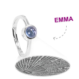 Bague de projection personnalisée « Je t'aime en 100 langues » Argent S925