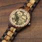 Montre photo en bois pour homme, gravée sur mesure, 45 mm