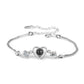 Bracelet personnalisé en argent sterling 925 avec projection de photo en forme de cœur