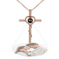 Personalized 925 sterling silver necklace with photo projection and cross