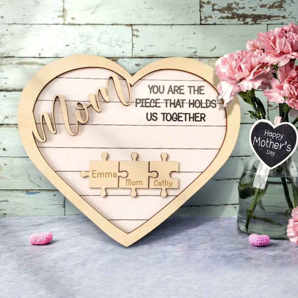 Plaque Puzzle personnalisé pour Maman