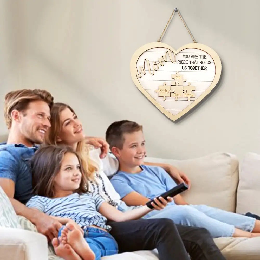 Plaque Puzzle personnalisé pour Maman