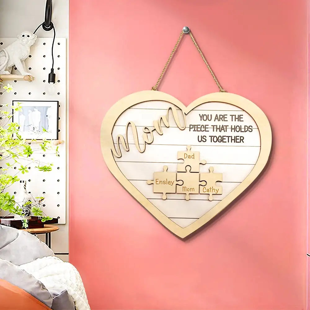 Plaque Puzzle personnalisé pour Maman