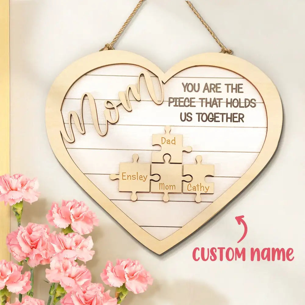 Plaque Puzzle personnalisé pour Maman