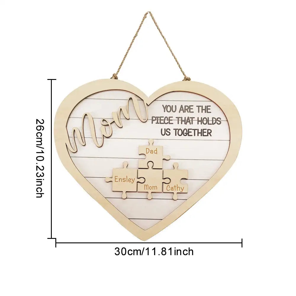 Plaque Puzzle personnalisé pour Maman
