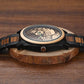 Montre photo personnalisée gravée avec bracelet en bois 45 mm