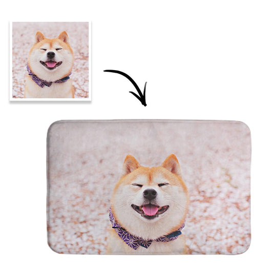 3-piece bathroom rug set with personalized photo, non-slip