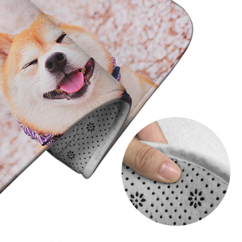 Ensemble de tapis salle de bain avec photo personnalisé 3 pièces, antidérapant