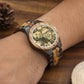Montre photo en bois pour homme, gravée sur mesure, 45 mm