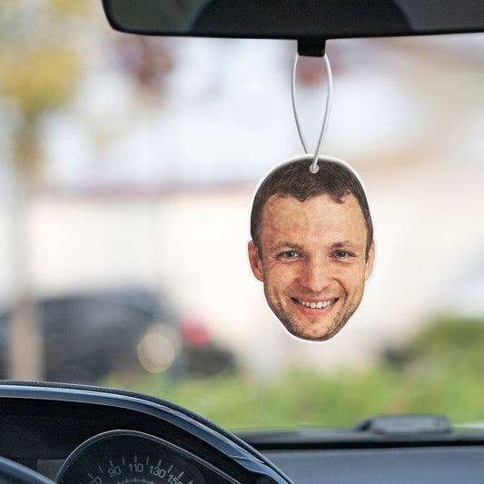 Fun, personalized car air freshener with your face
