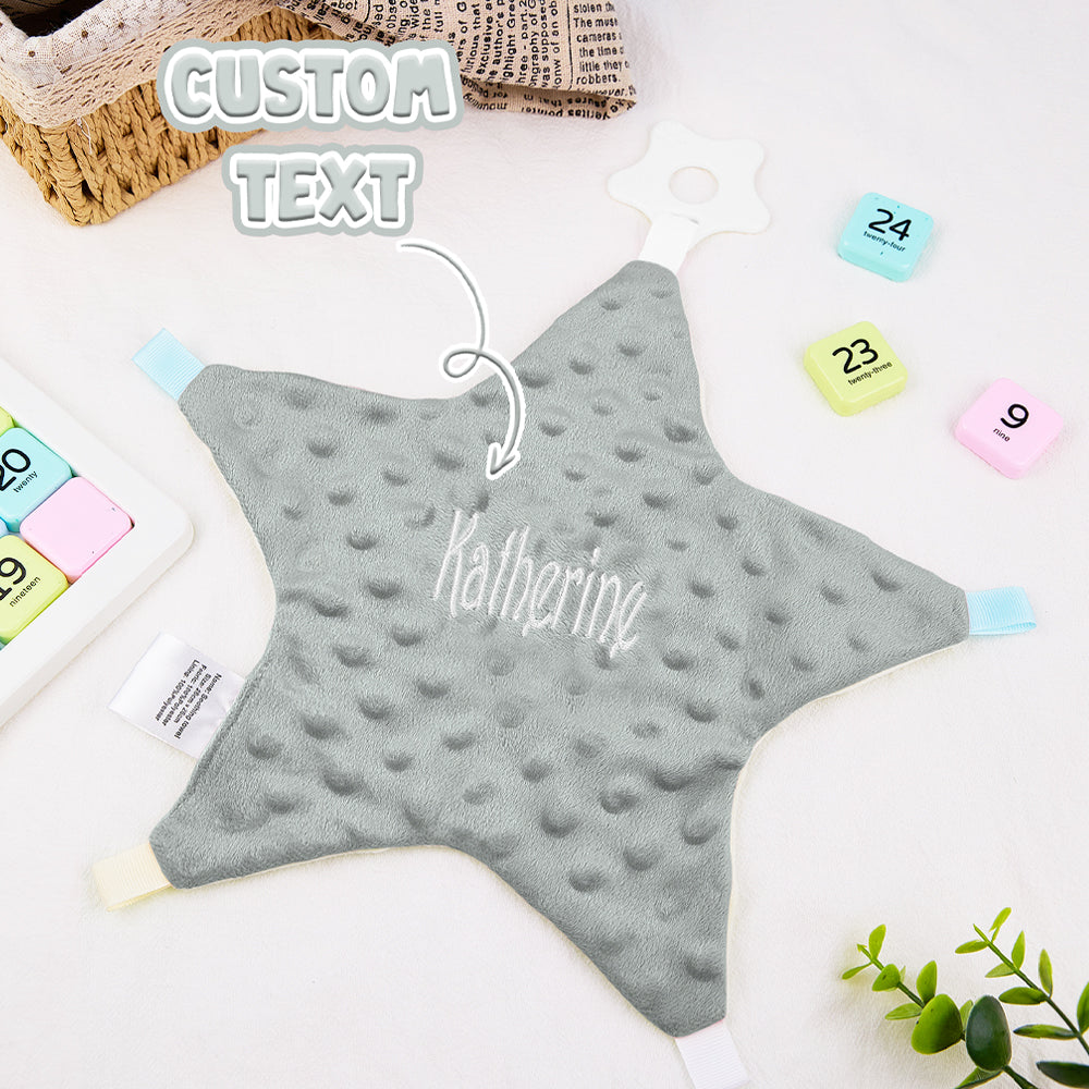 Serviette apaisante personnalisée avec prénom brodé pour bébé