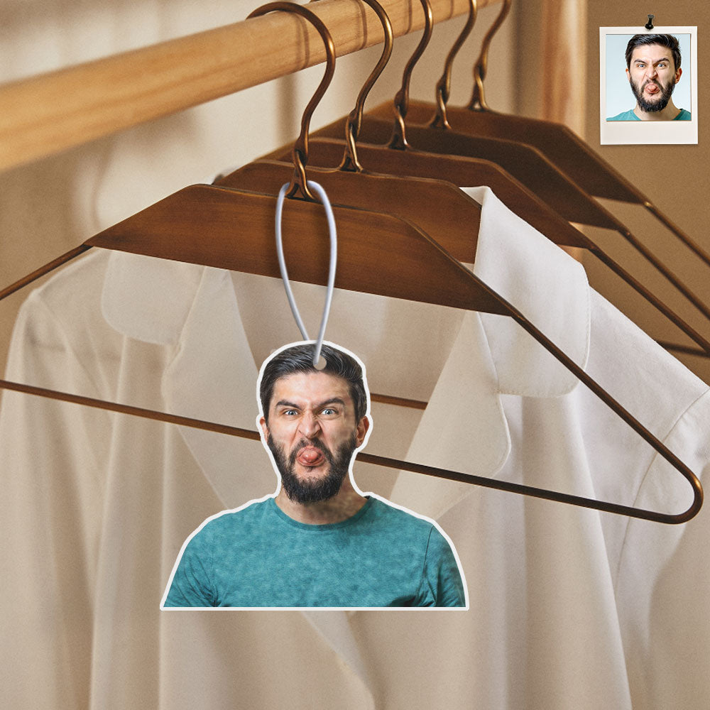 Désodorisant de voiture personnalisé avec portrait humoristique