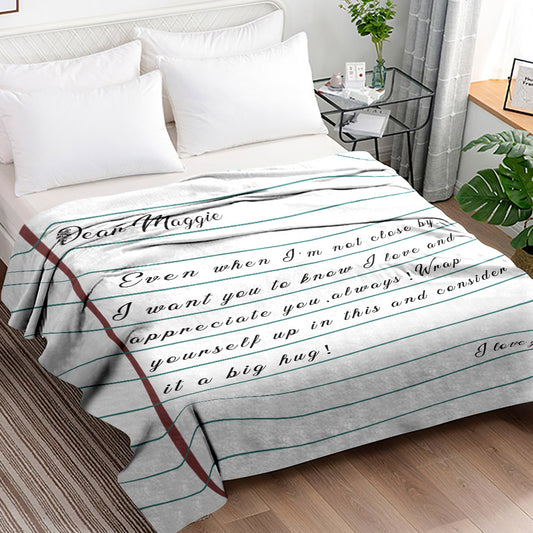 Personalized cover with love letter