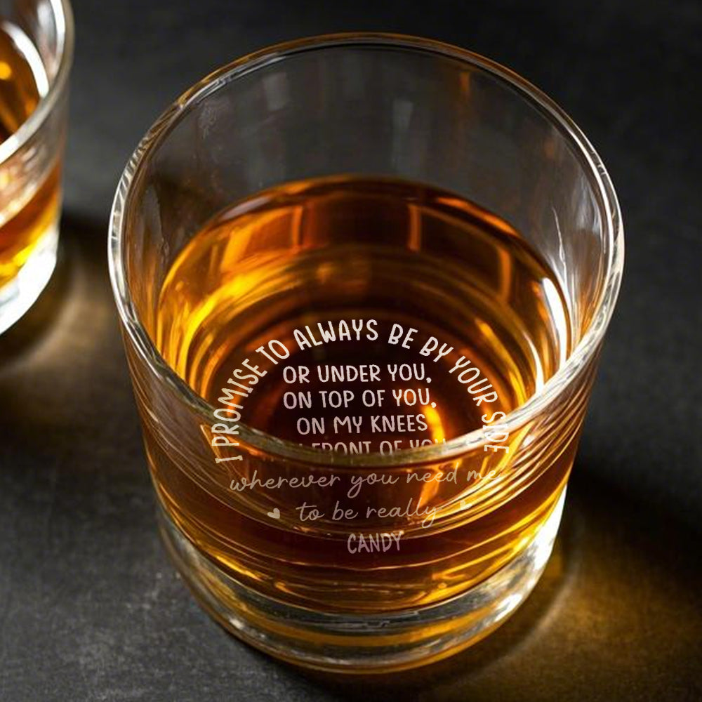 Verre à whisky personnalisé « Je promets d'être toujours à tes côtés »