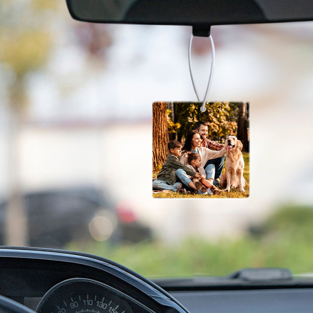 Désodorisant de voiture personnalisé avec photo