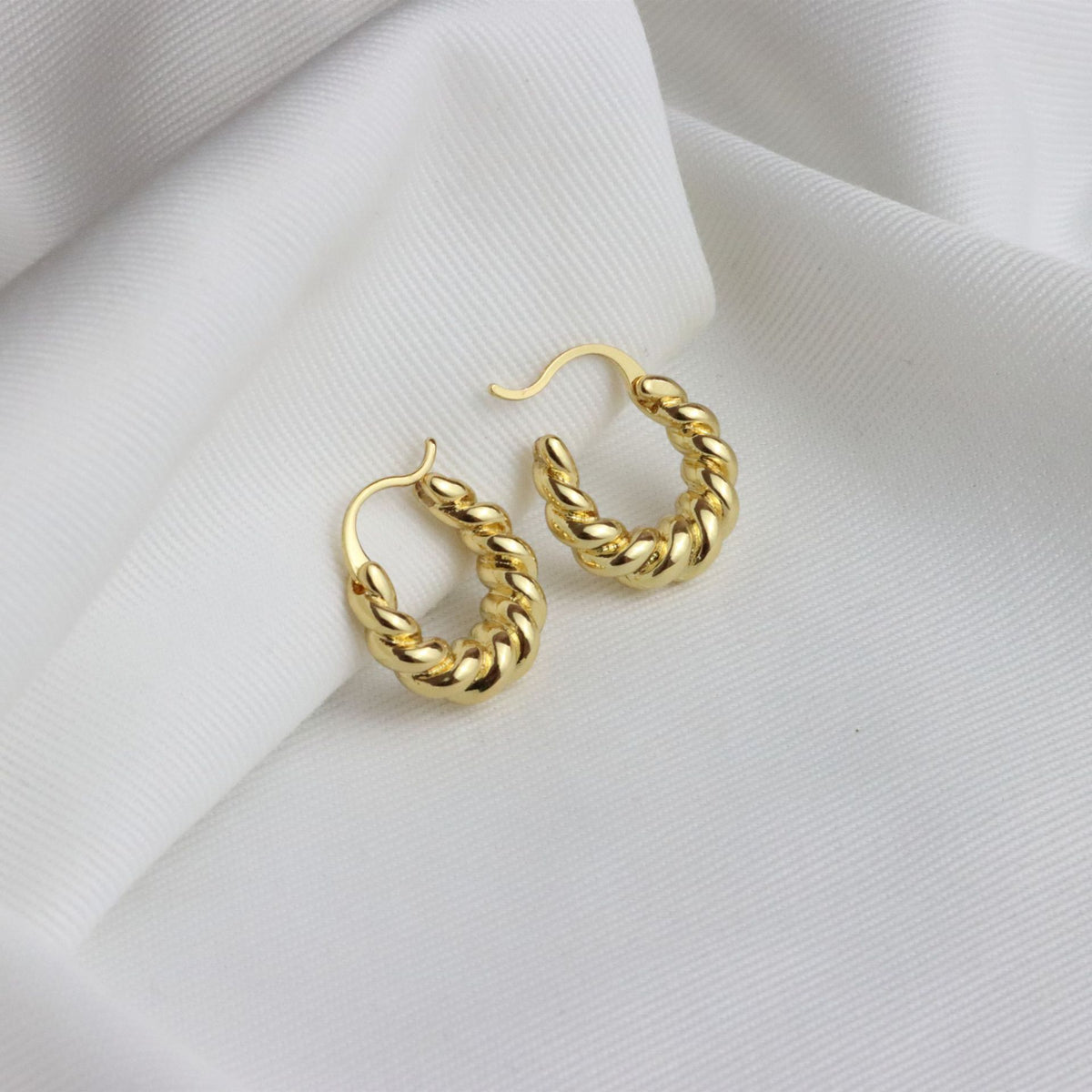 Petites boucles d'oreilles  torsadées