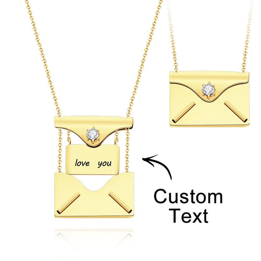 Personalized necklace engraved with a secret message