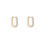 Rectangular geometric zircon earrings