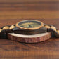 Montre homme en bois avec bracelet en bois gravé d'une photo personnalisée, 45 mm