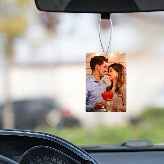 Personalized car air freshener with photo